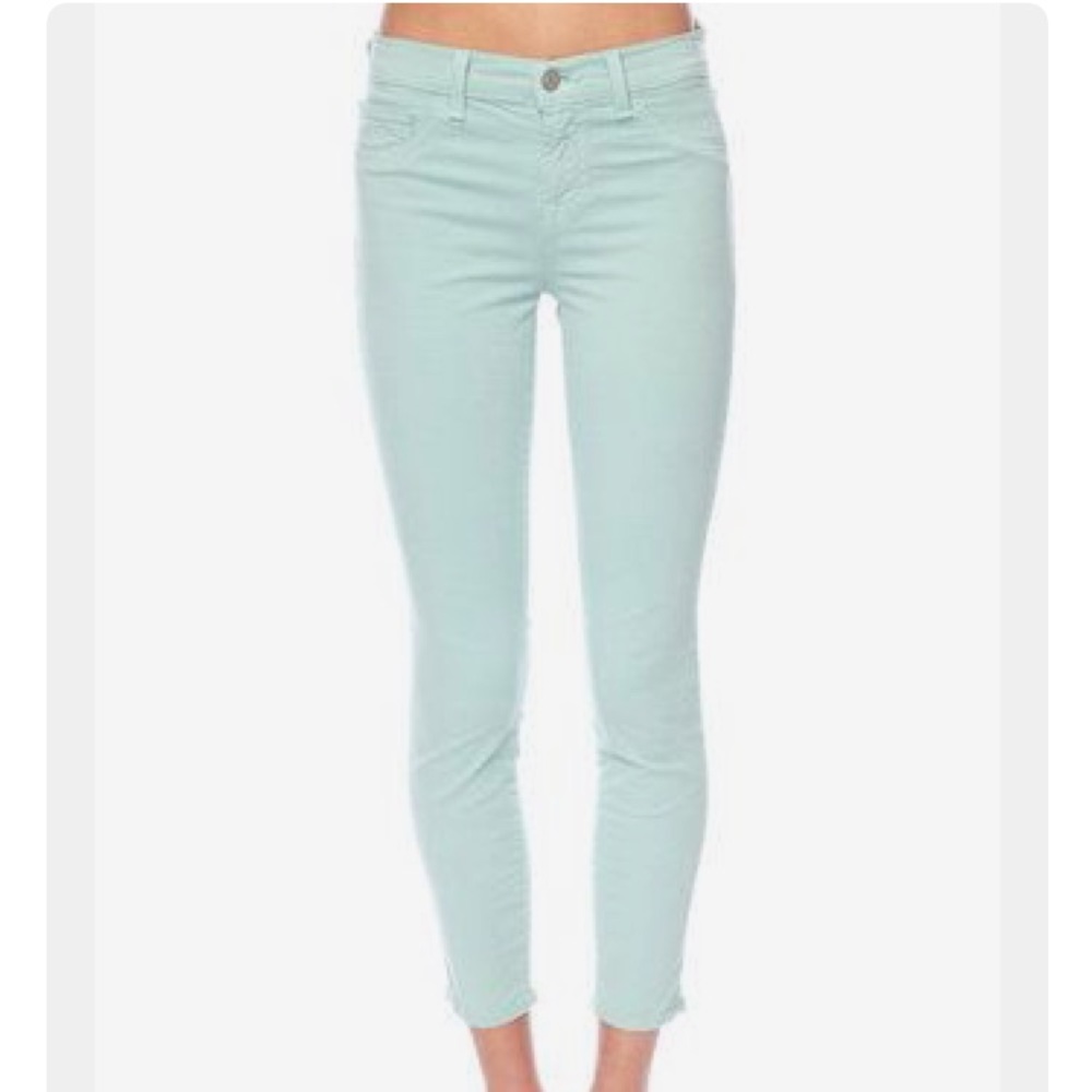 J Brand aqua blue cropped ankle pants